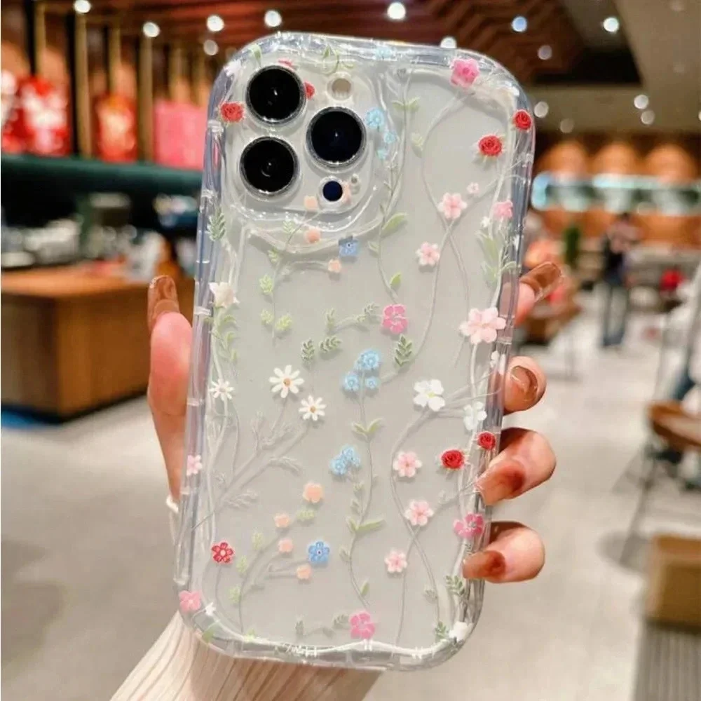 ⚠️Clearance iPhone 14/Pro/Pro Max Clear floral Phone Case - Picture 1 of 5